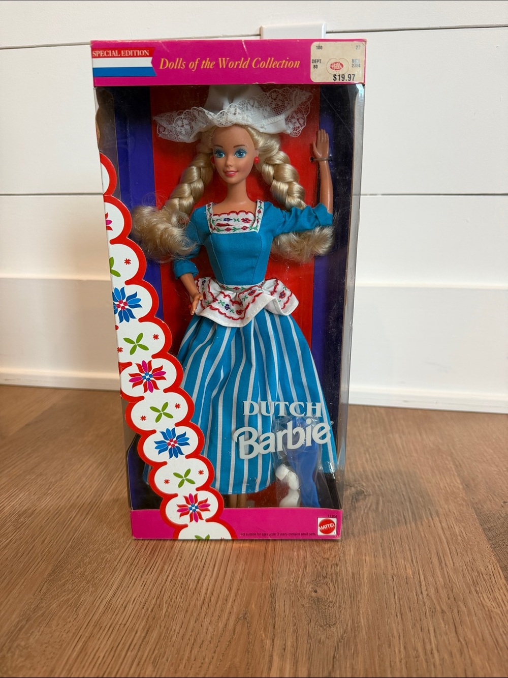 Barbie Dutch Doll in Blue and White Traditional Outfit - Barbie-Never Opened